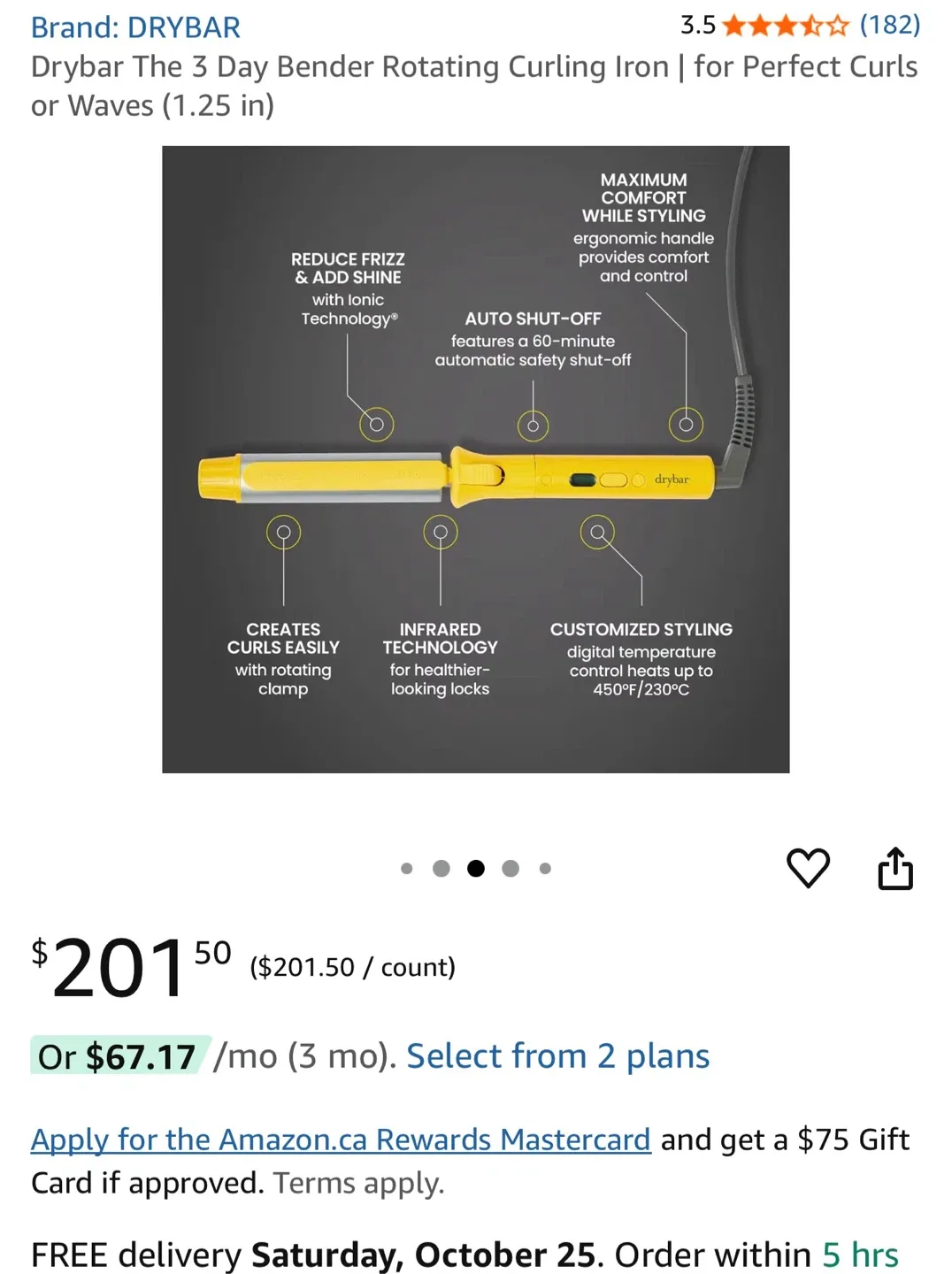 Drybar The 3-Day Bender Rotating Curling Iron thumbnail