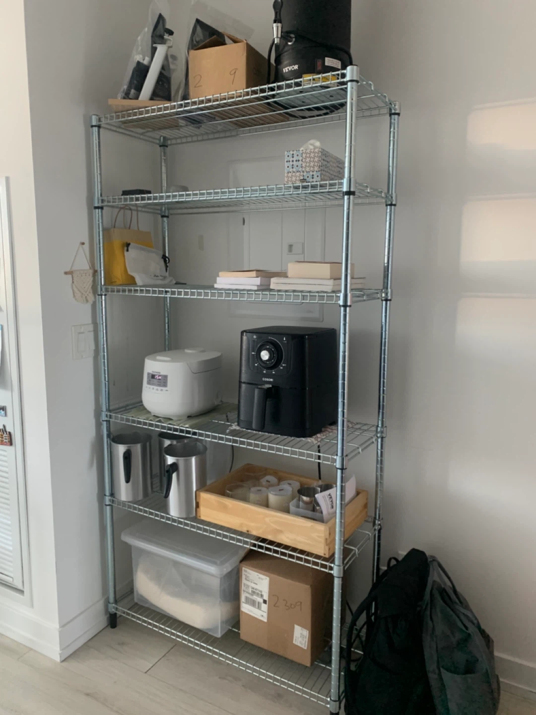 Chrome Metal Wire Shelving Unit