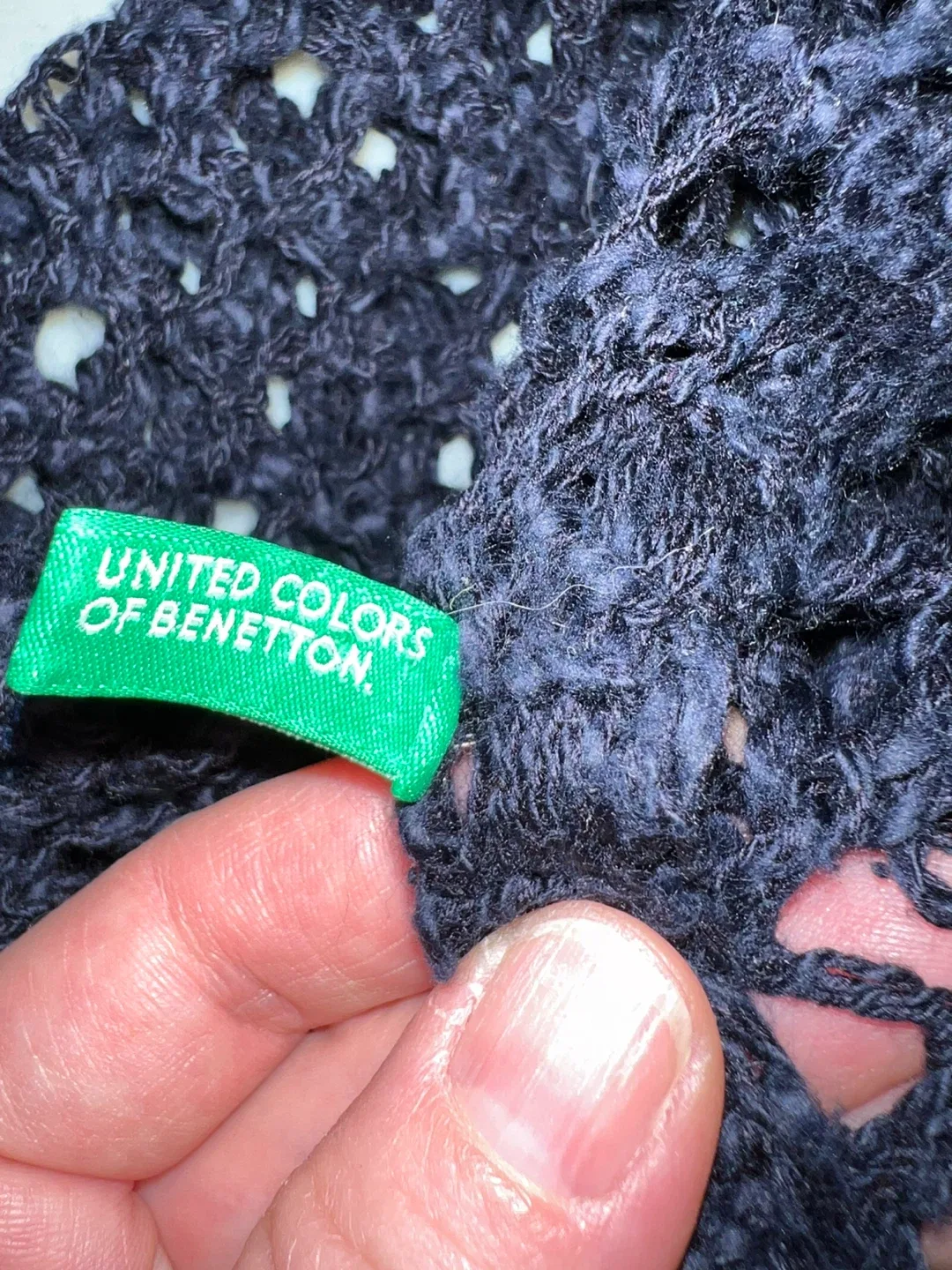 Ponch United Colors of Benetton Black Knit Cardigan image indicator(3)