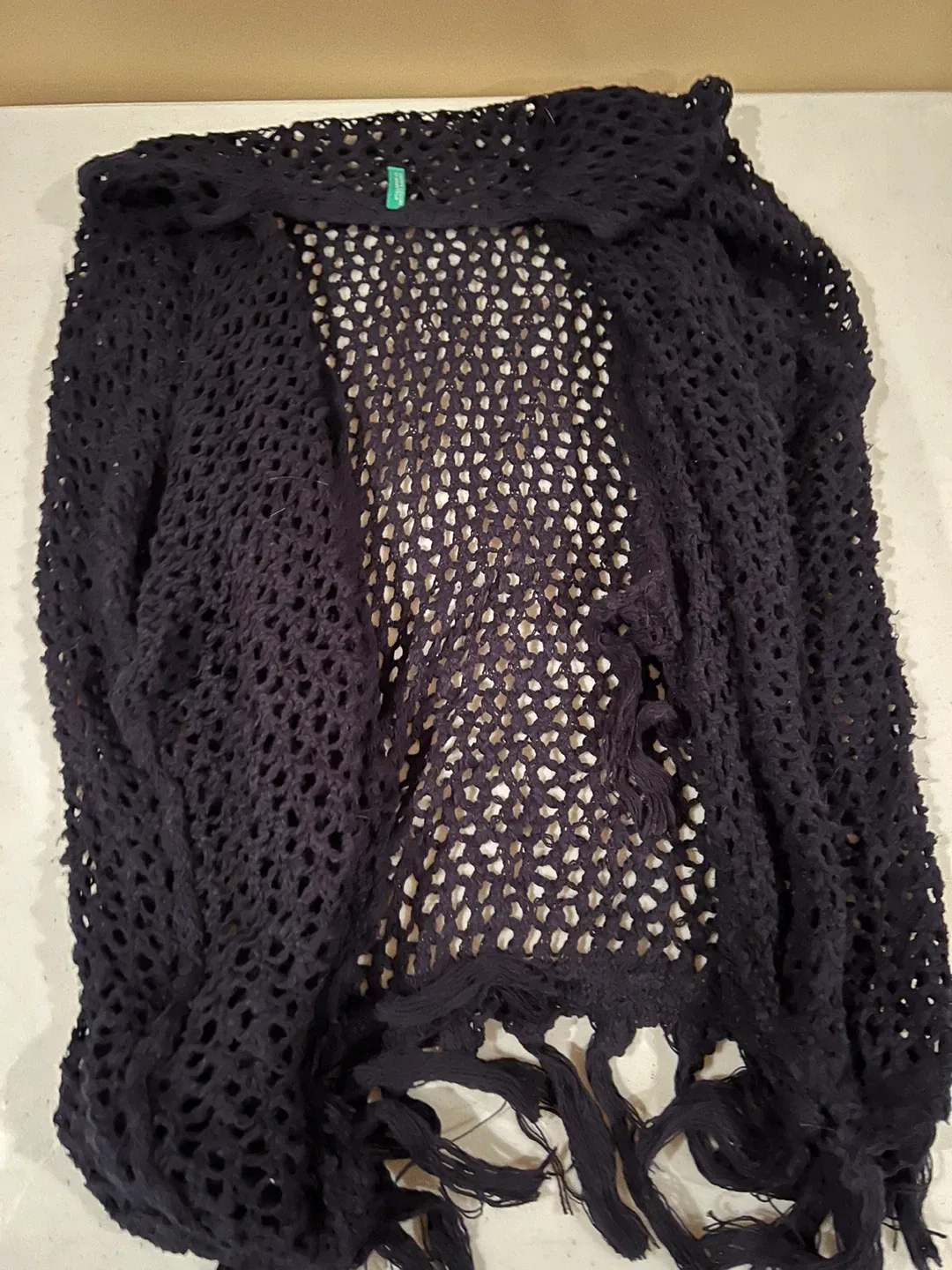 Ponch United Colors of Benetton Black Knit Cardigan thumbnail