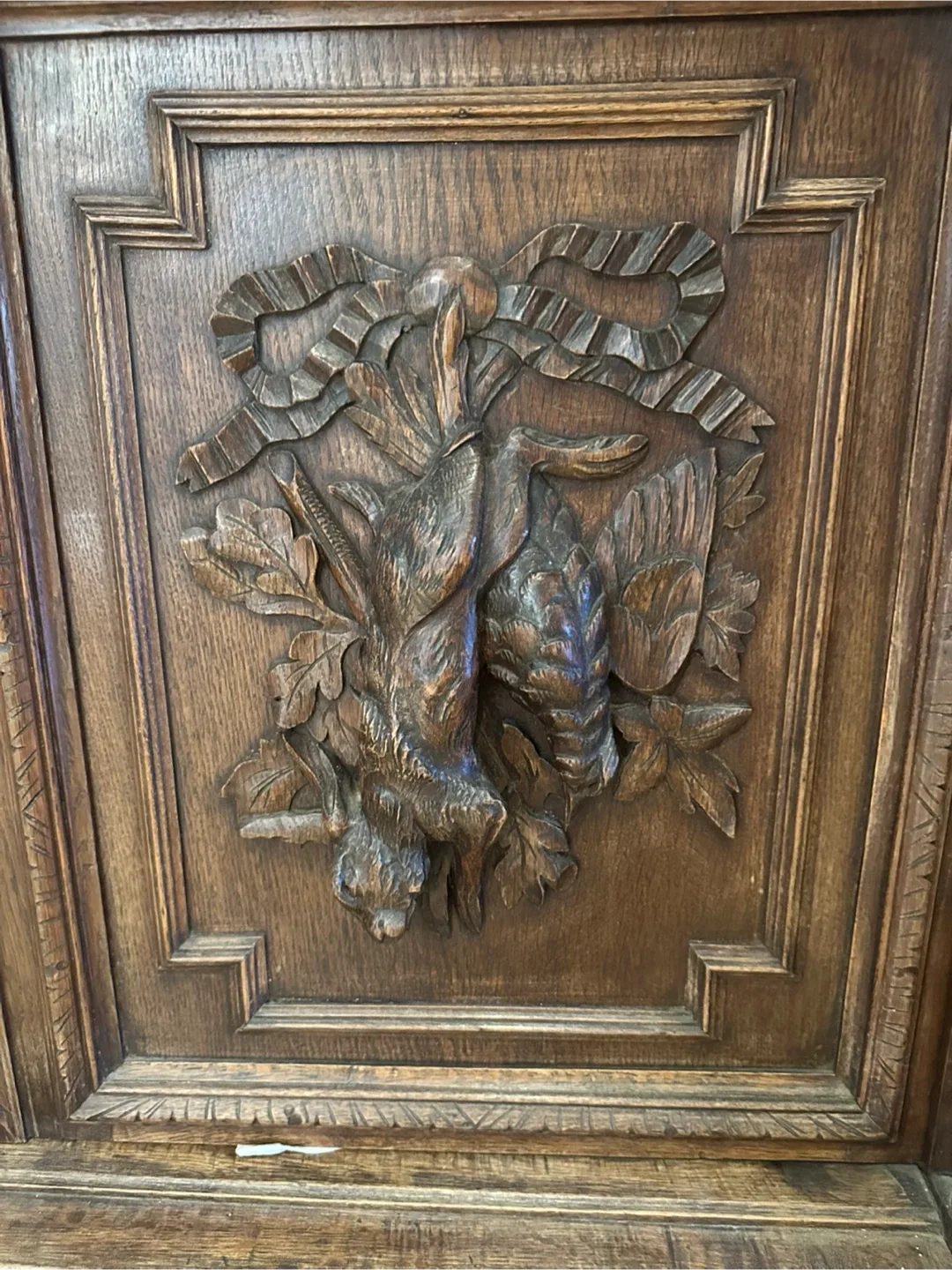 Antique Carved Wood China Cabinet image indicator(3)