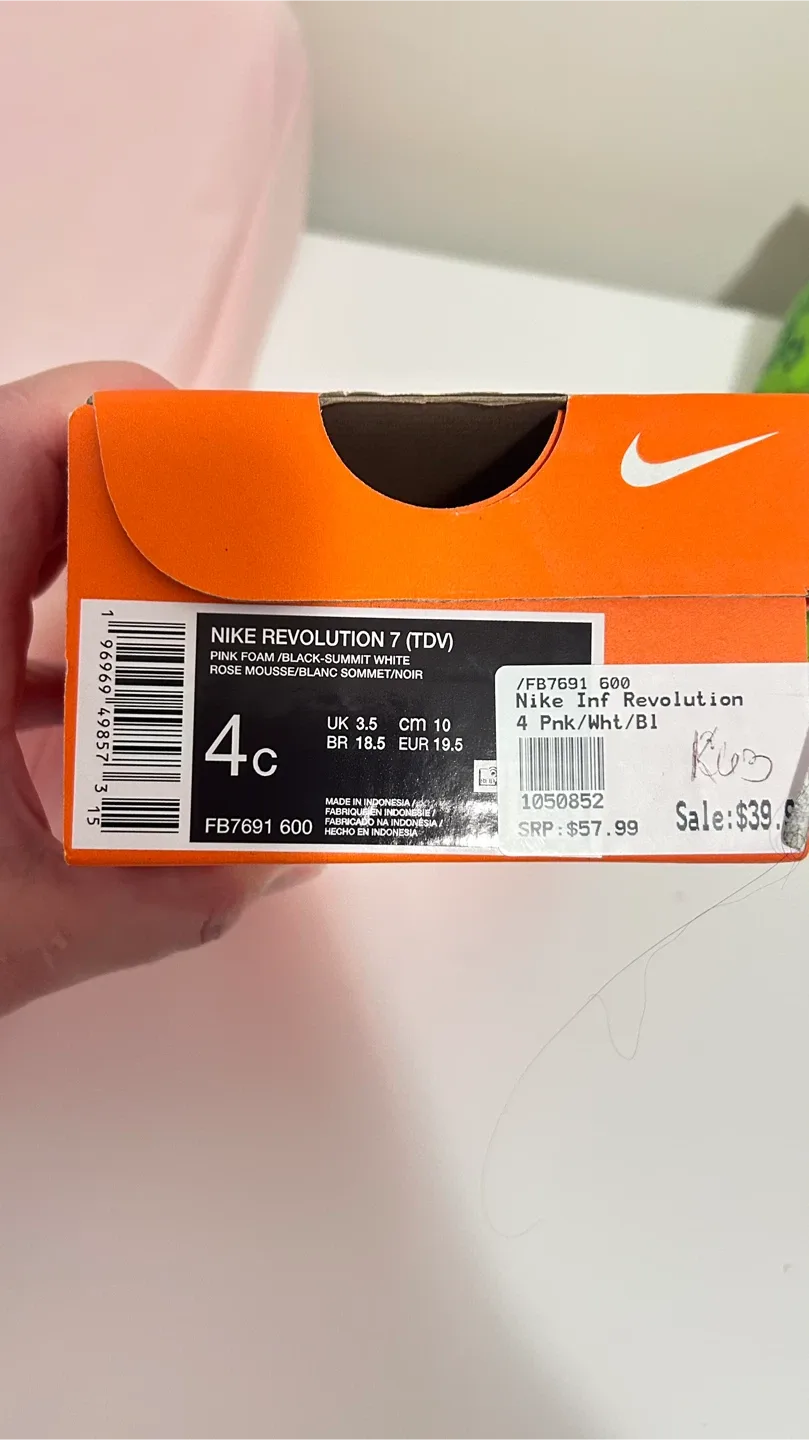 Nike Revolution 7 (TDV) Size 4C Pink Toddler Shoes image indicator(3)