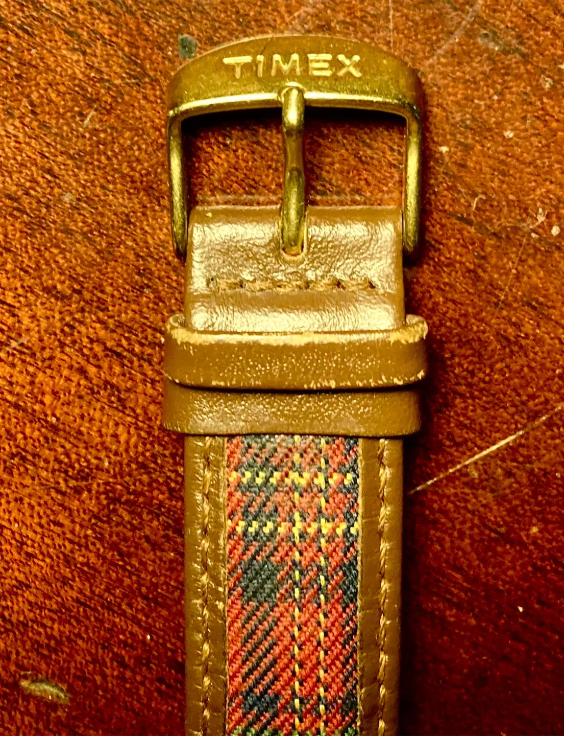 Timex Indiglo Watch with Plaid Leather Band image indicator(6)