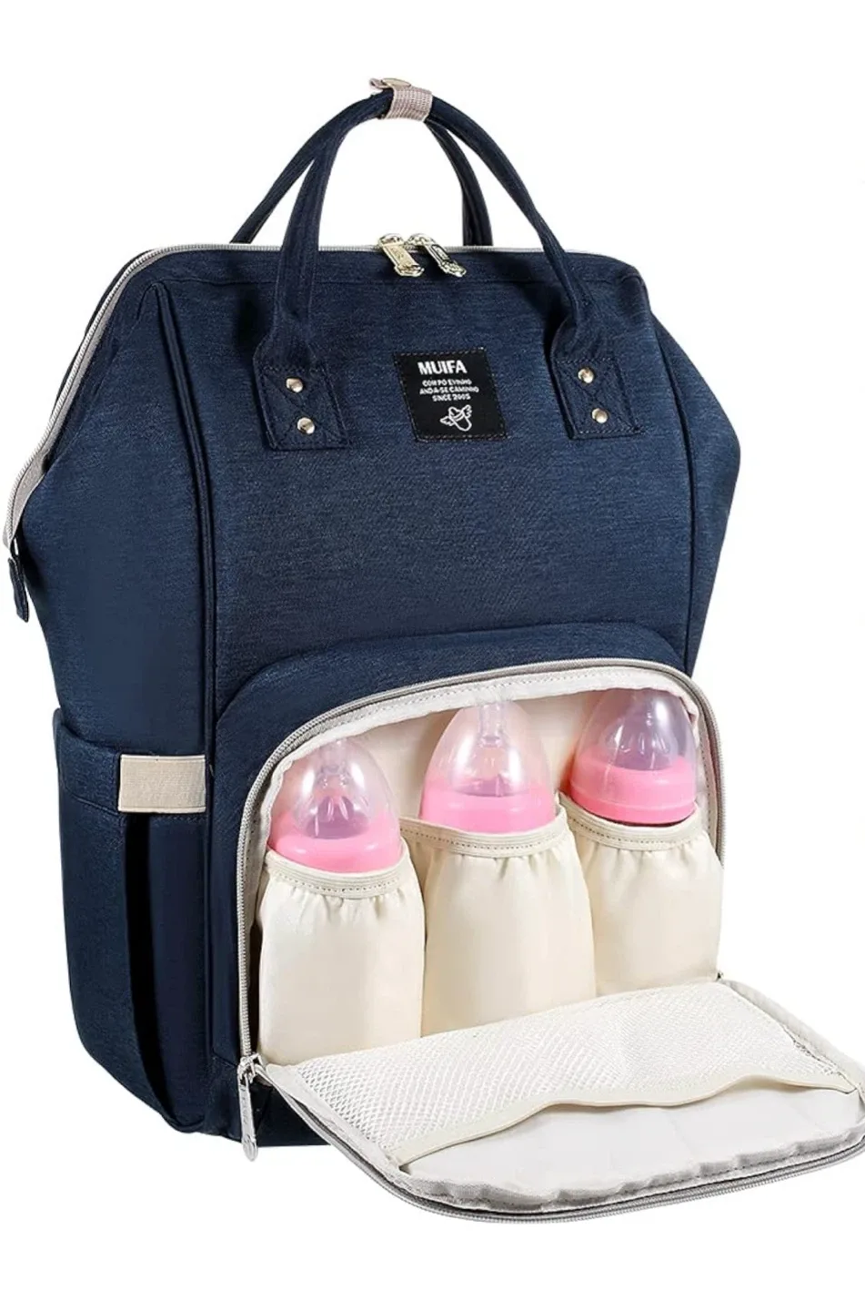 MUIFA Diaper Bag Backpack - Navy Blue image indicator(2)