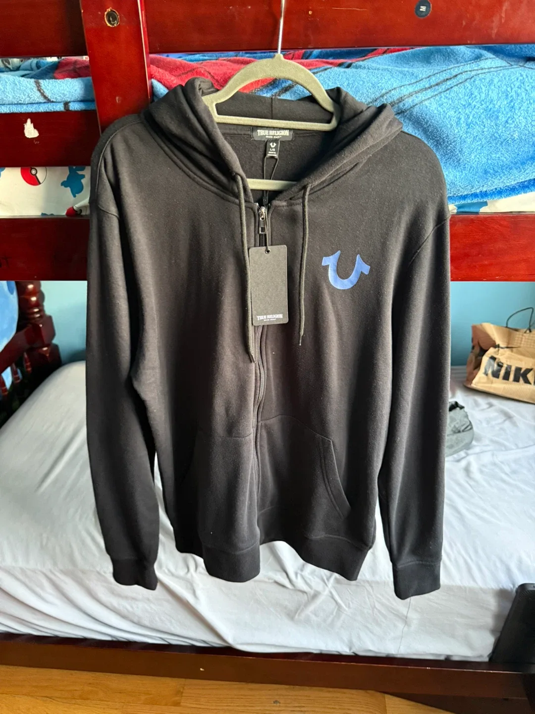 True Religion Retro Stud Zip Hoodie - Large thumbnail