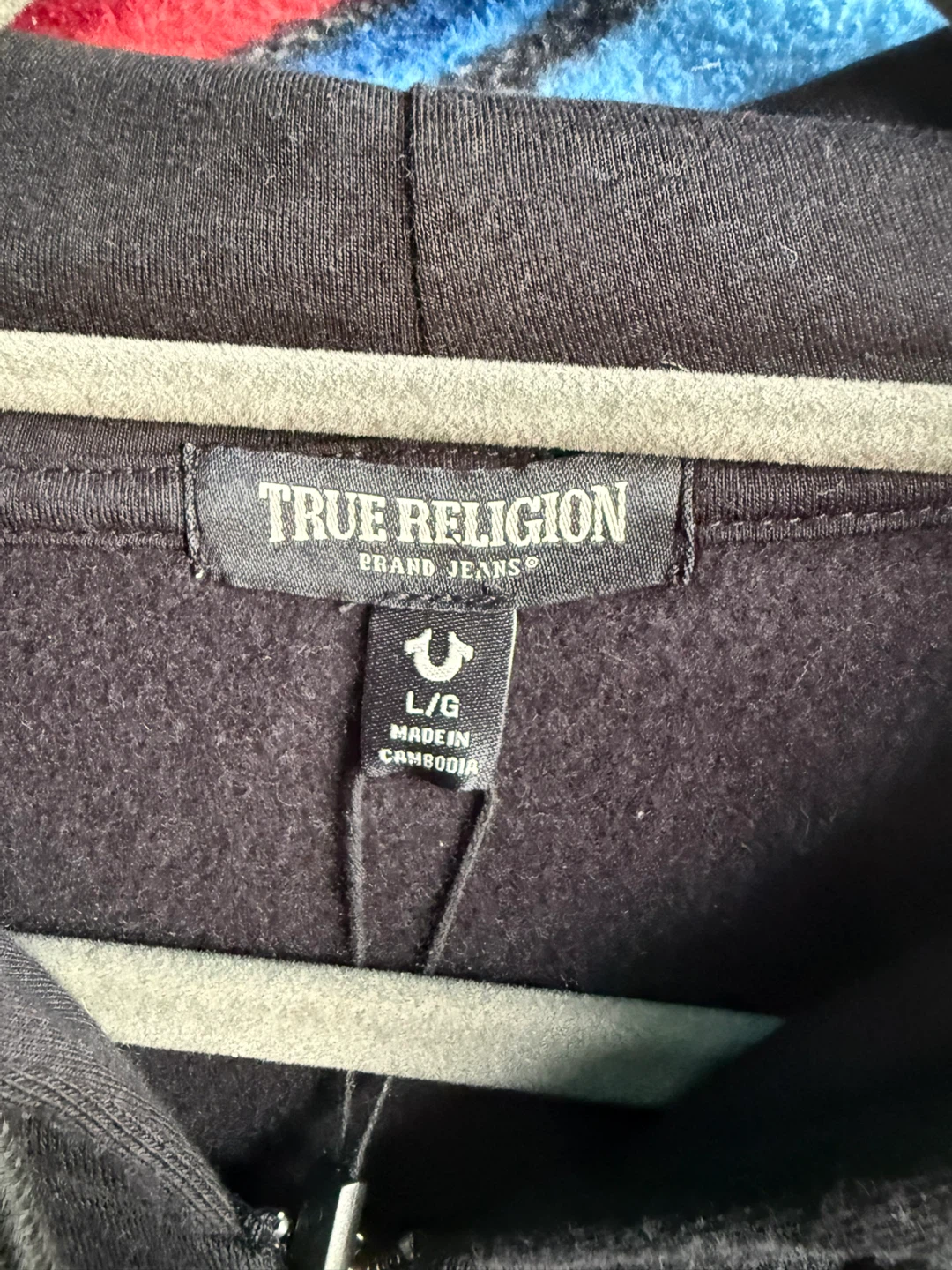 True Religion Retro Stud Zip Hoodie - Large - photo 3