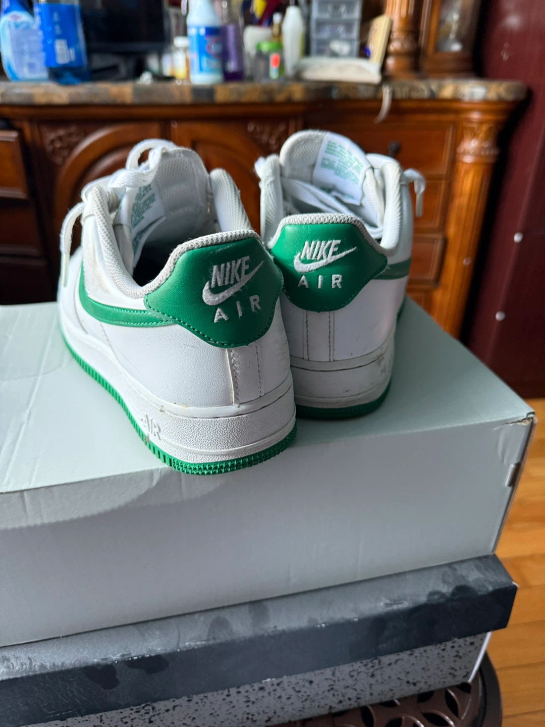Nike Air Force 1 '07 White/Green, Size 9.5 - photo 2