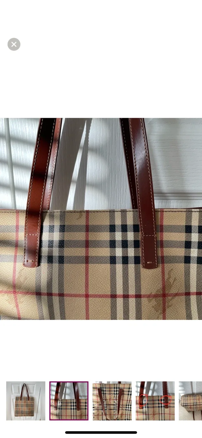Authentic Burberry Classic Plaid Tote Bag image indicator(2)