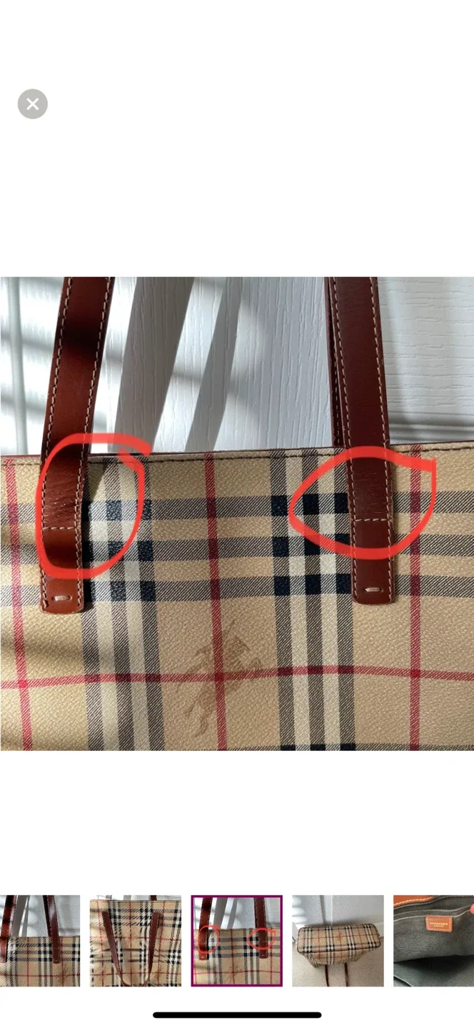 Authentic Burberry Classic Plaid Tote Bag image indicator(4)
