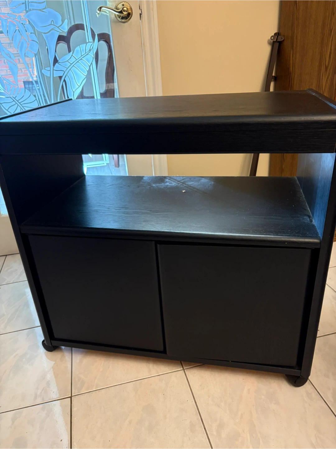 Black Wood TV Stand - photo 2