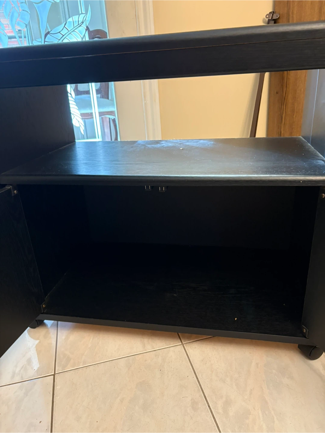 Black Wood TV Stand