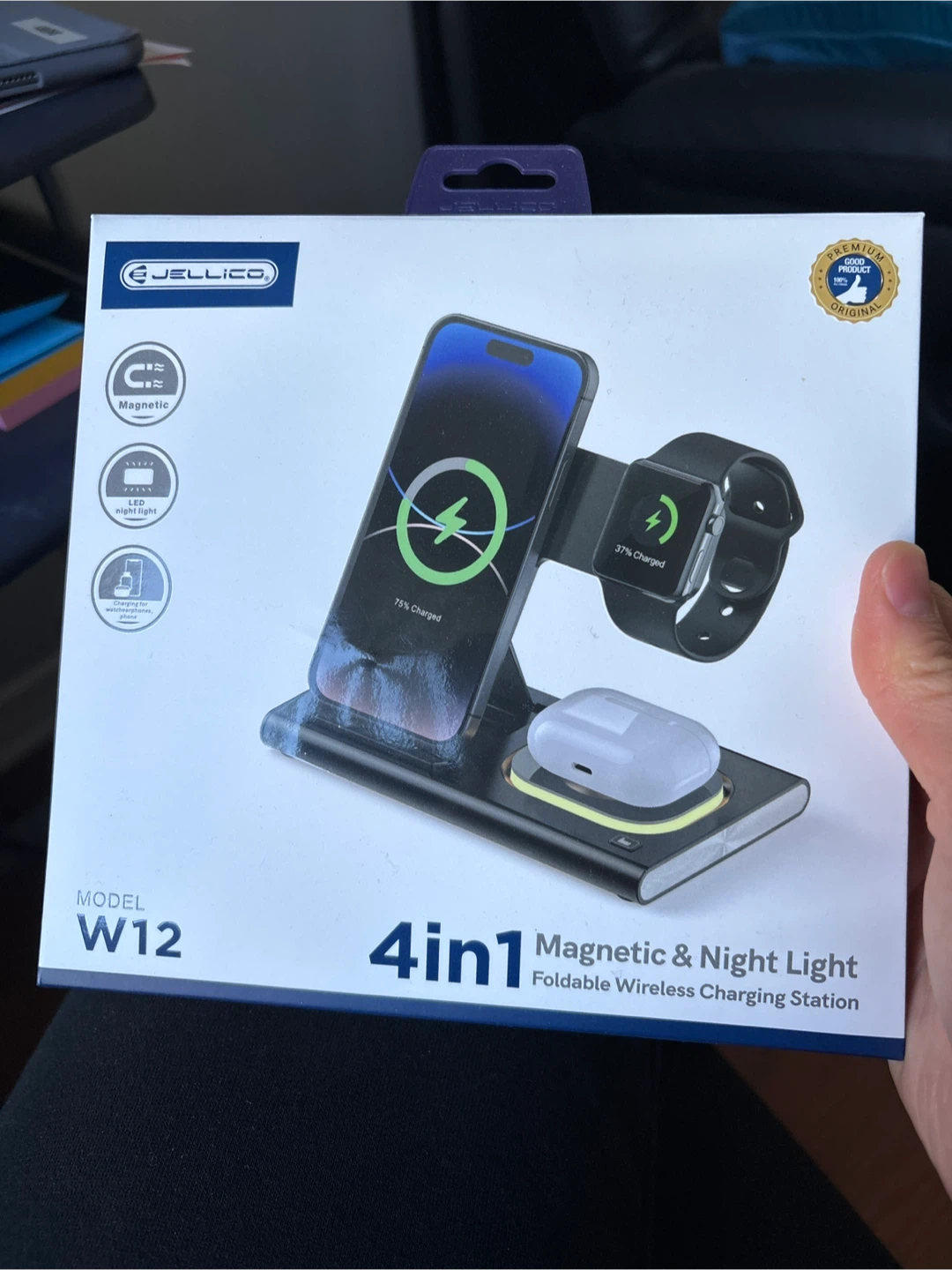 Jellico W12 4-in-1 Wireless Charging Station - New