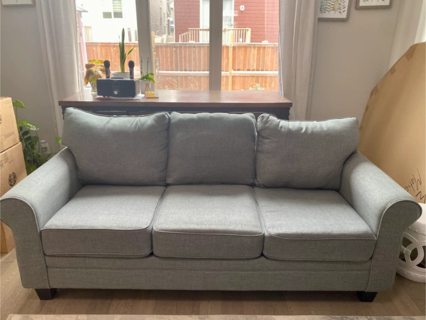 The Brick Tula 88" Fabric Sofa - Steel Grey image indicator(2)