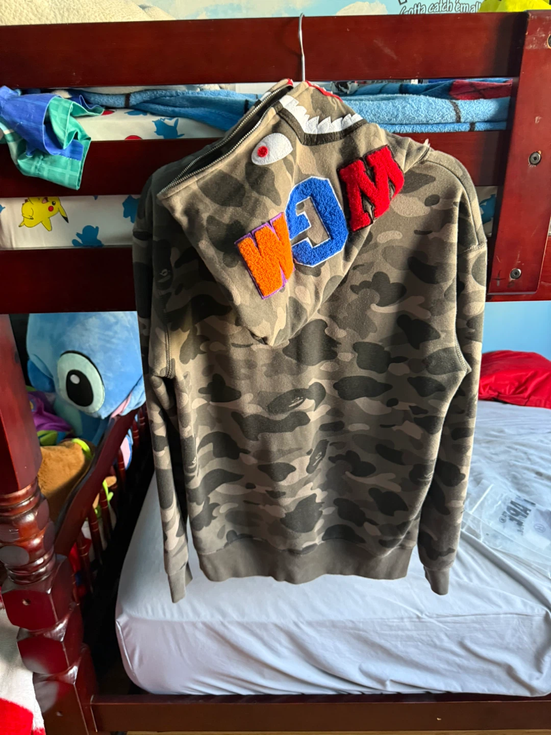 A Bathing Ape BAPE Camo Shark Hoodie - Size L - photo 2