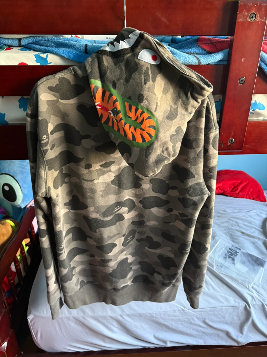 A Bathing Ape BAPE Camo Shark Hoodie - Size L - photo 3