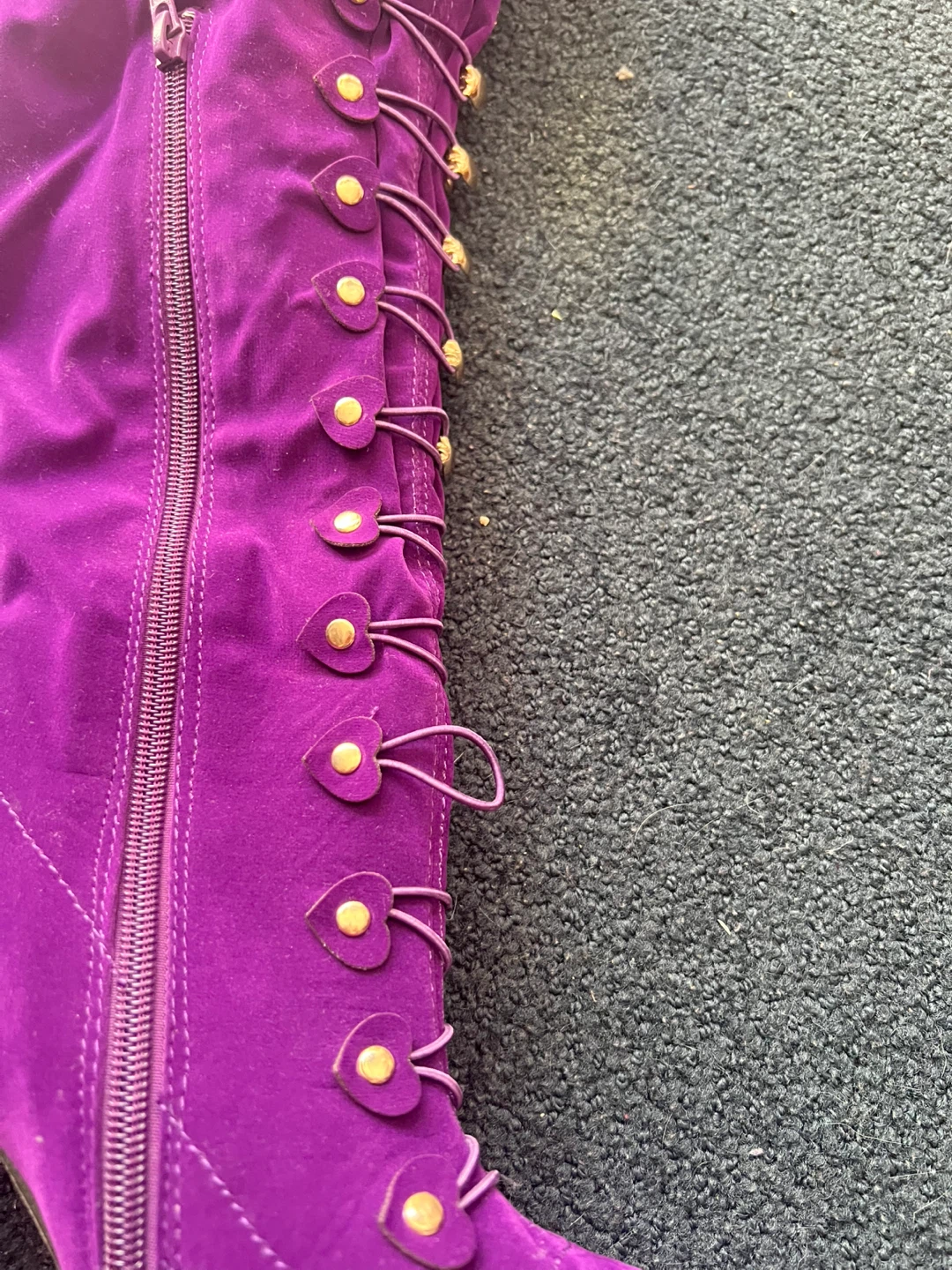 Purple Over-the-Knee Platform Boots - photo 3