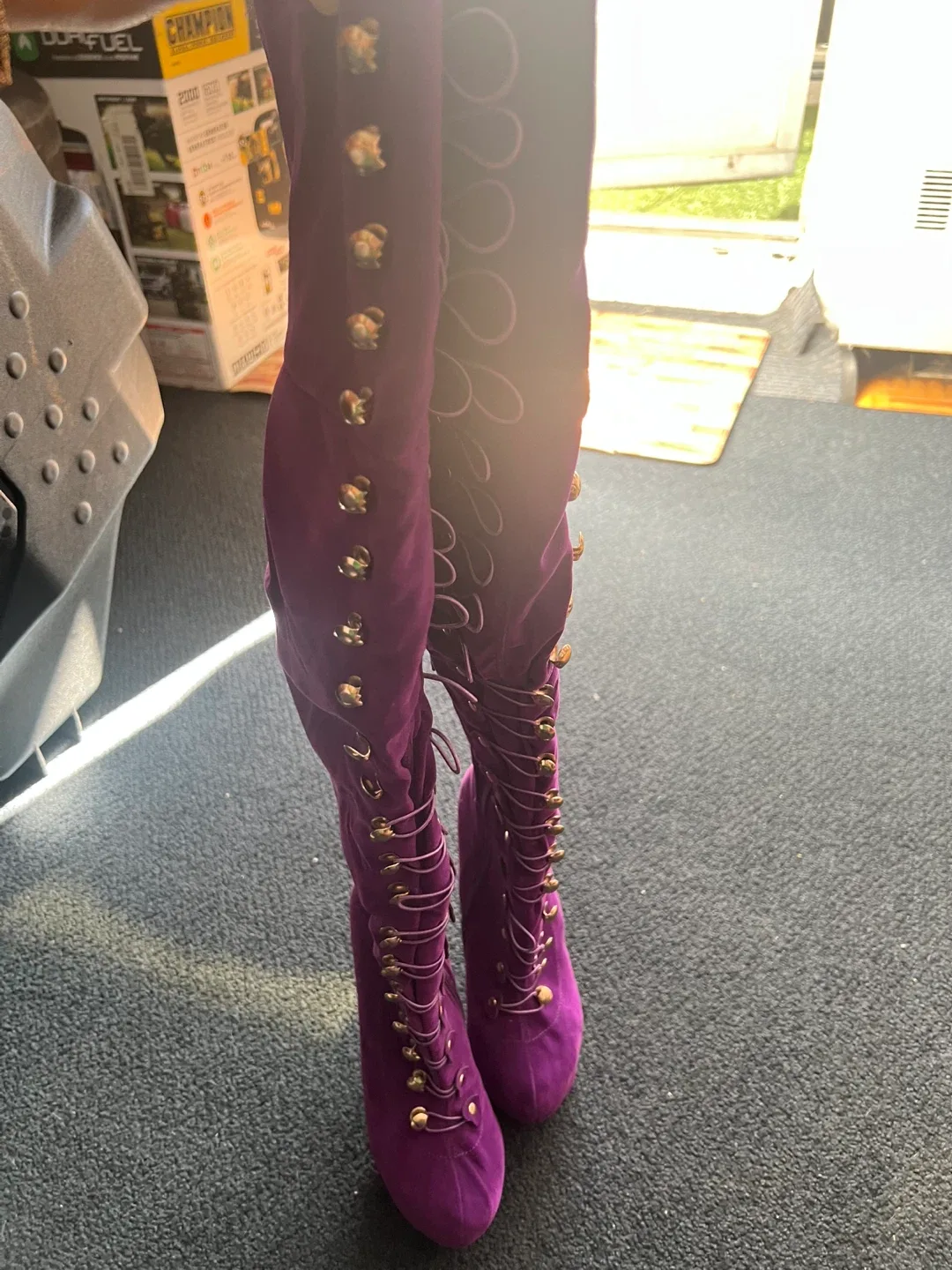 Purple Over-the-Knee Platform Boots image indicator(8)