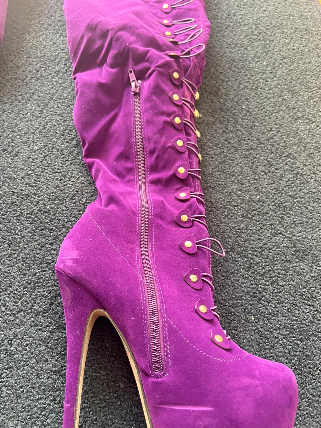 Purple Over-the-Knee Platform Boots image indicator(7)