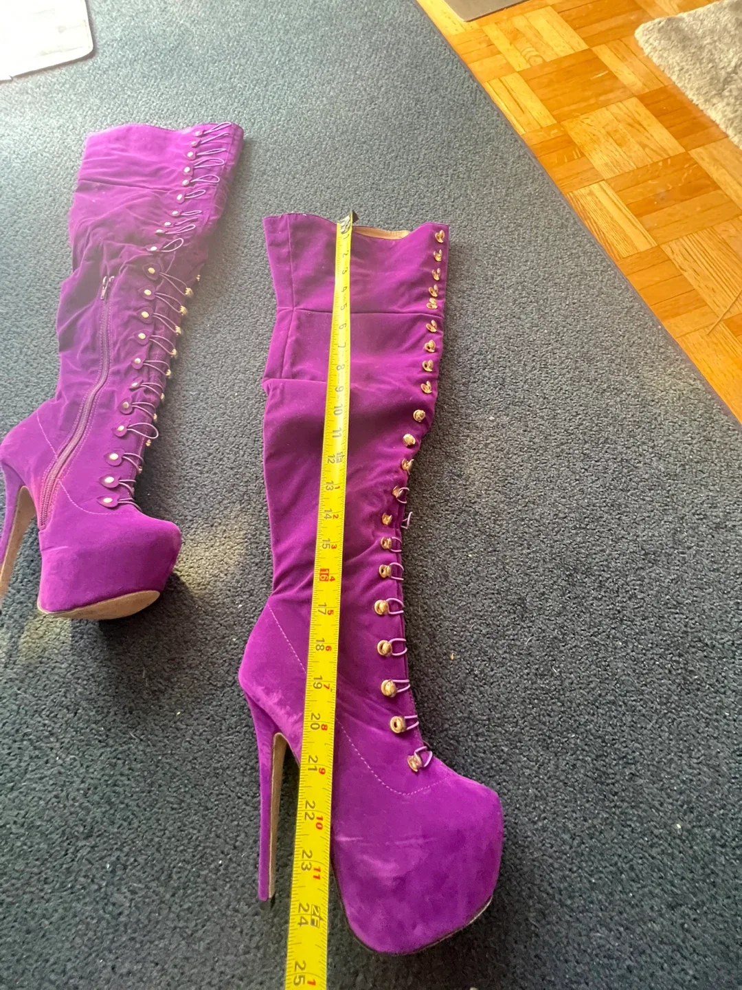 Purple Over-the-Knee Platform Boots image indicator(9)