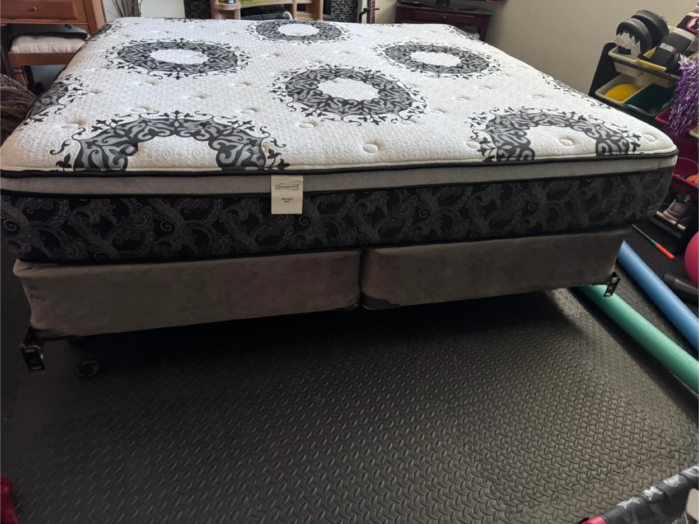 King mattress, box spring and frame