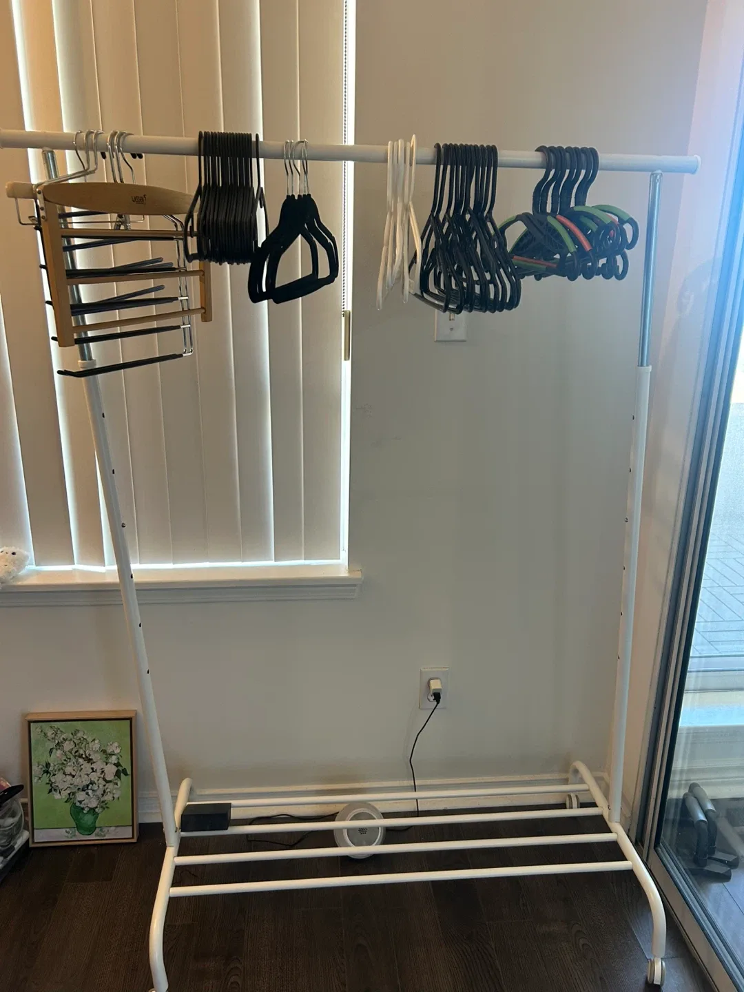White Metal Clothes Rack