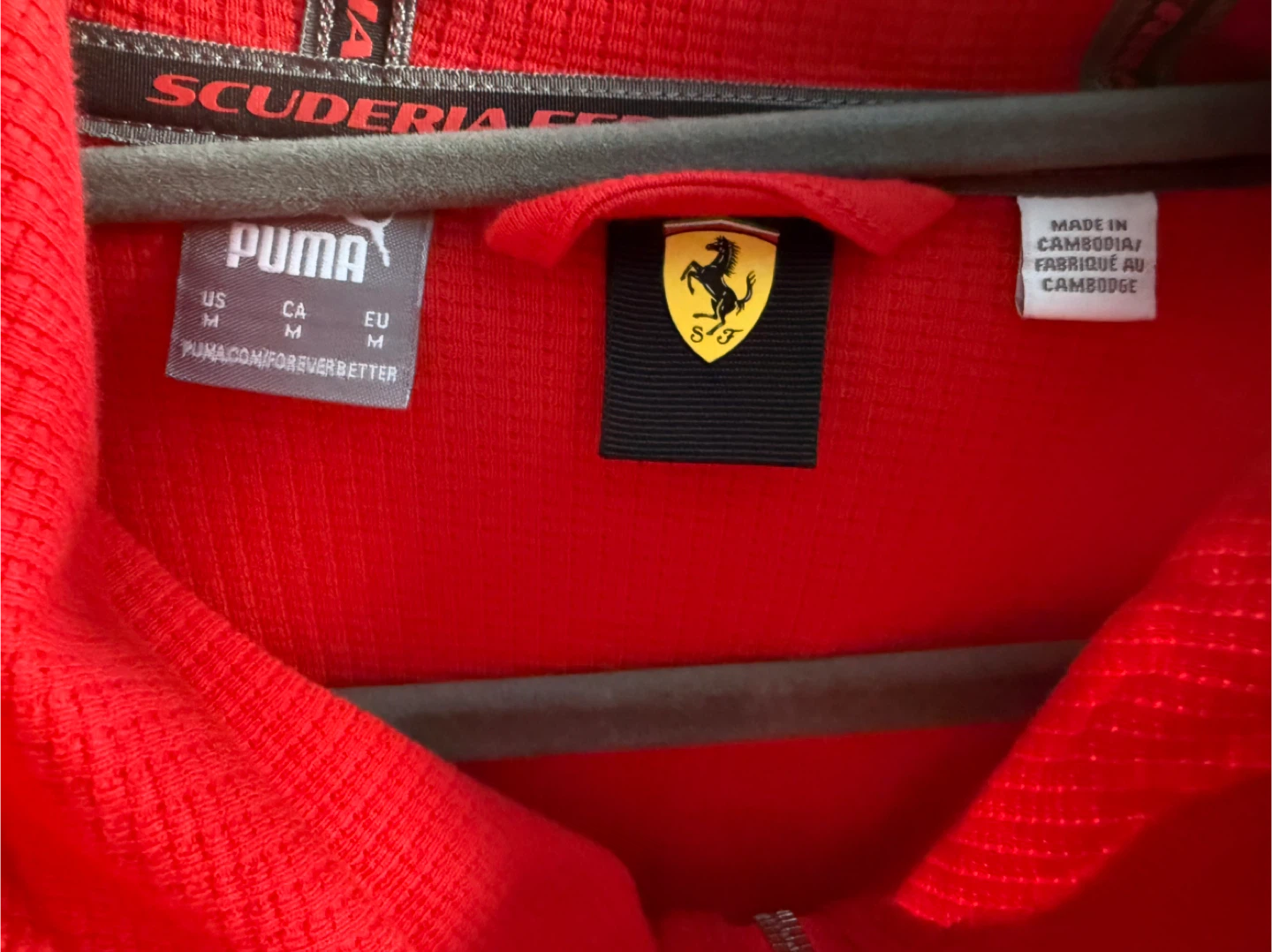 Puma Ferrari Red Hoodie - Size M - photo 3