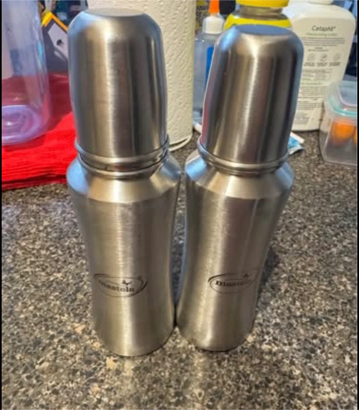 Maanstele Stainless Steel Baby Bottles (Set of 2) image indicator(3)