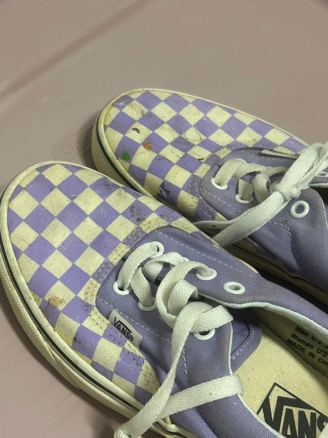 Vans Era Checkerboard Lilac/White - Women's US 5.5 (fits 7-8) image indicator(3)