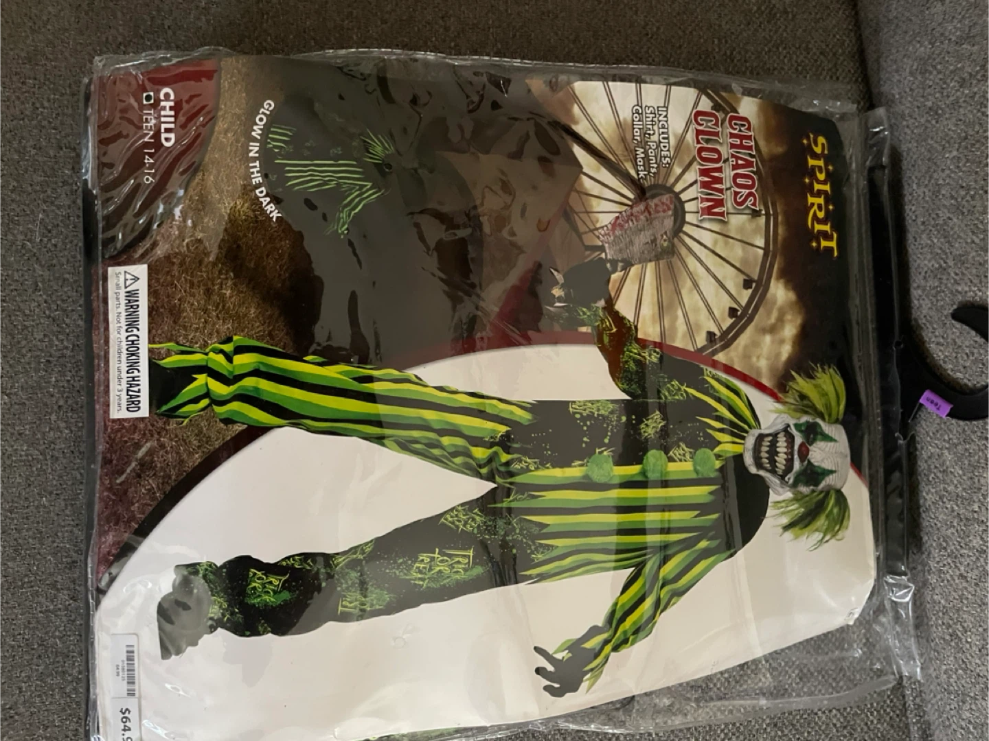 Spirit Halloween Chaos Clown Costume Child 14-16