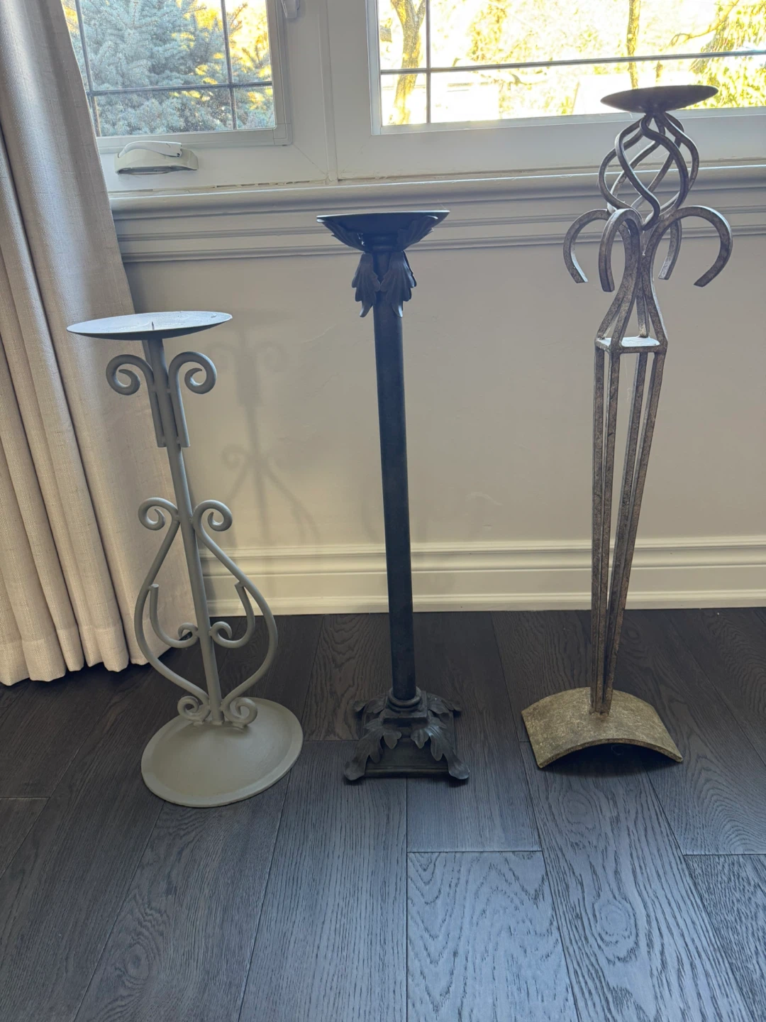Wrought Iron Candle Holders
