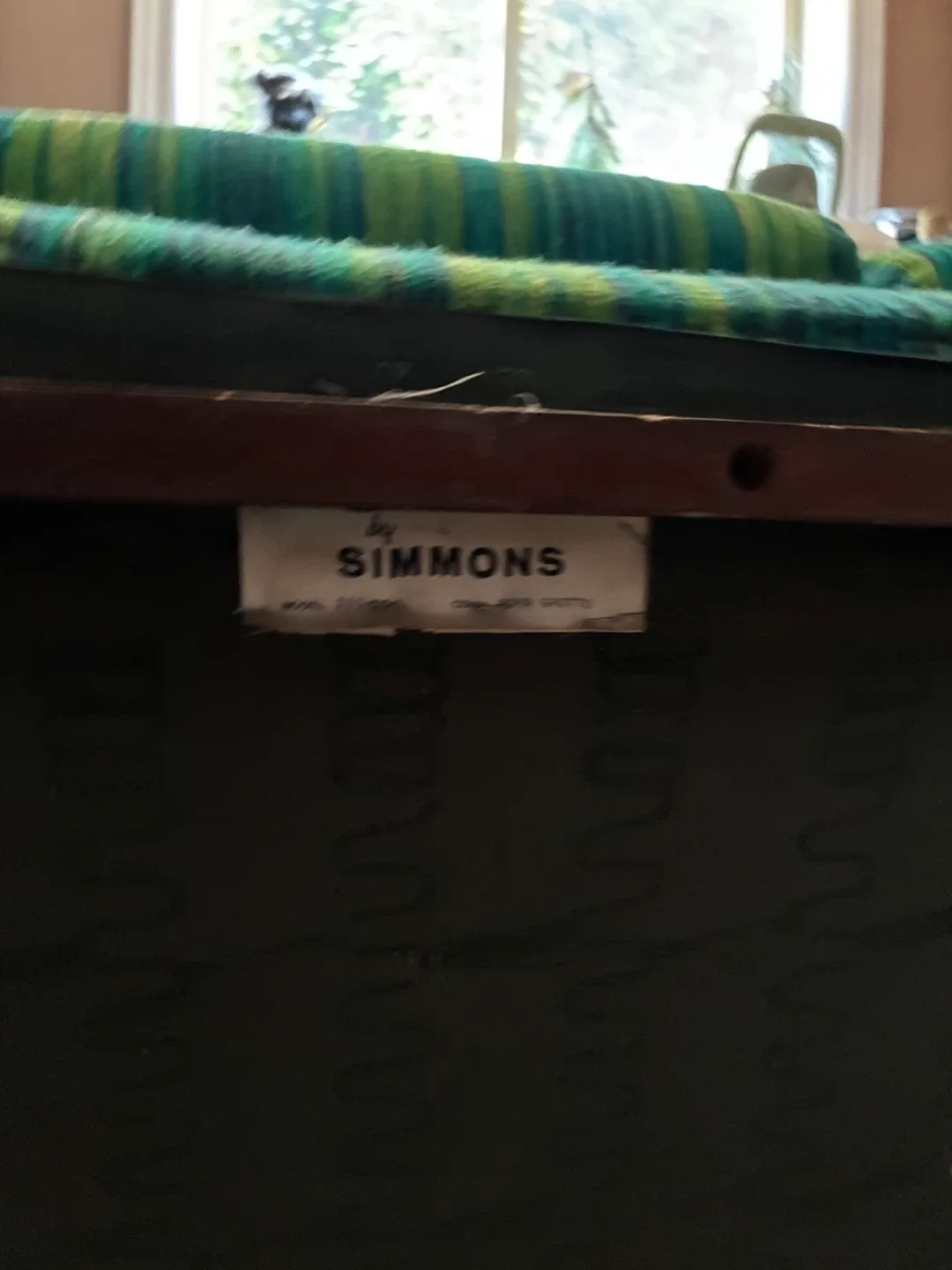 Simmons Green Striped Sofa image indicator(5)