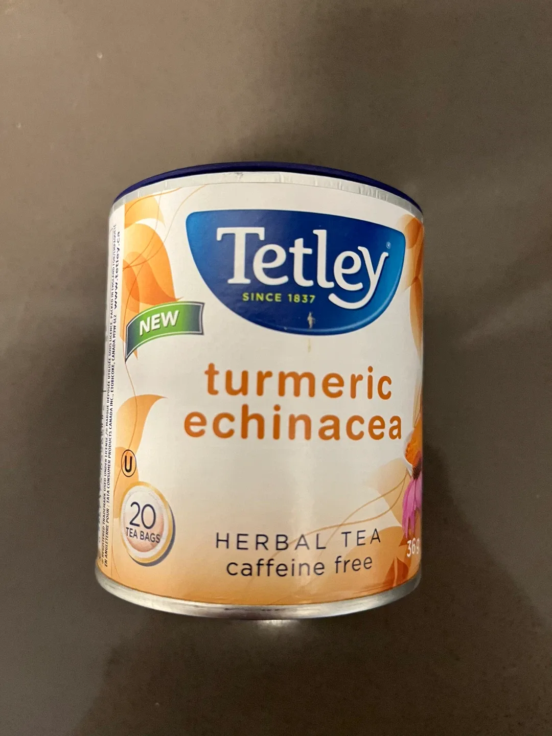 FREE Tetley Turmeric Echinacea Herbal Tea - 10 Tea Bags