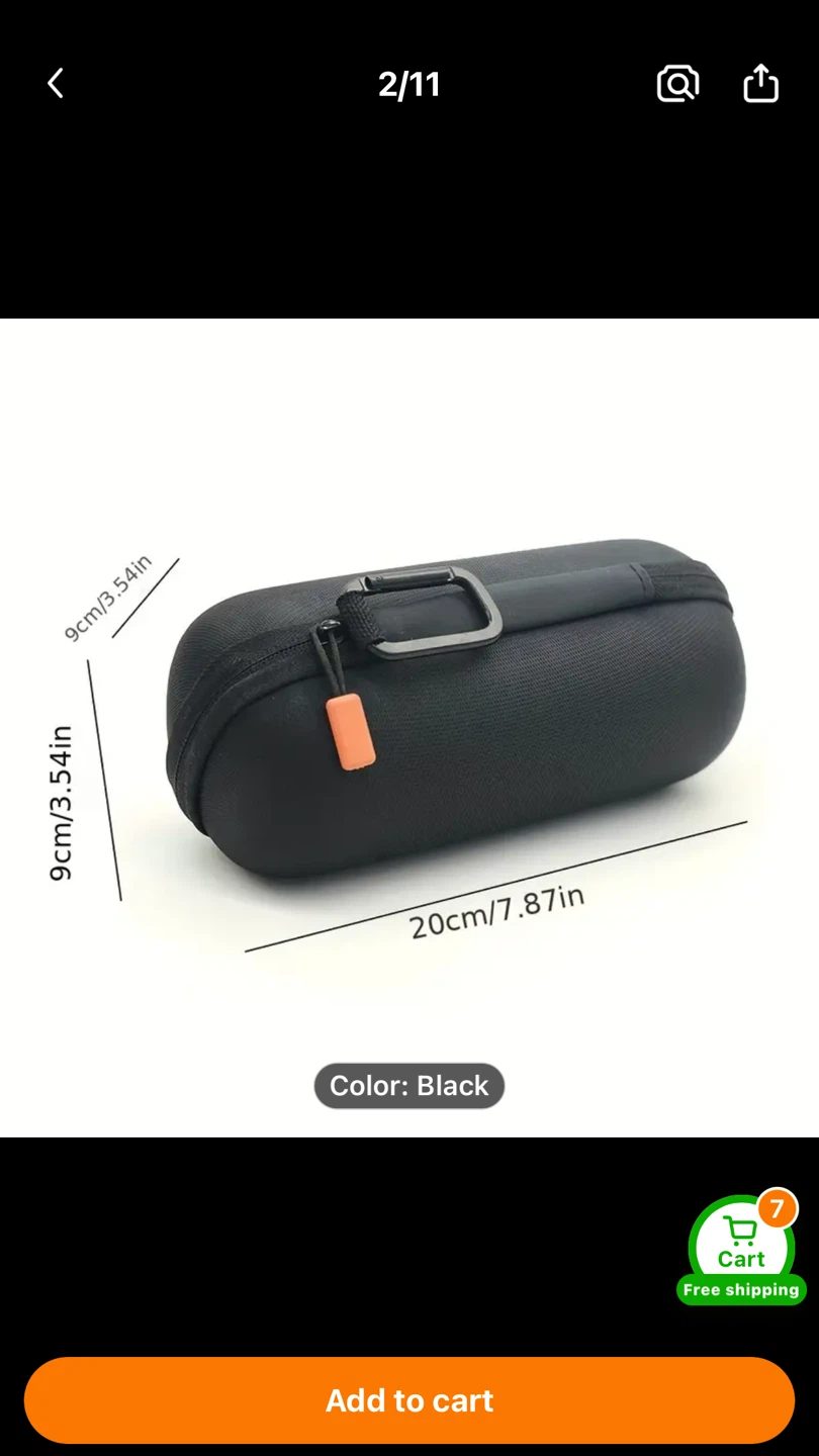 Black Storage Bag - 20cm x 9cm - photo 4