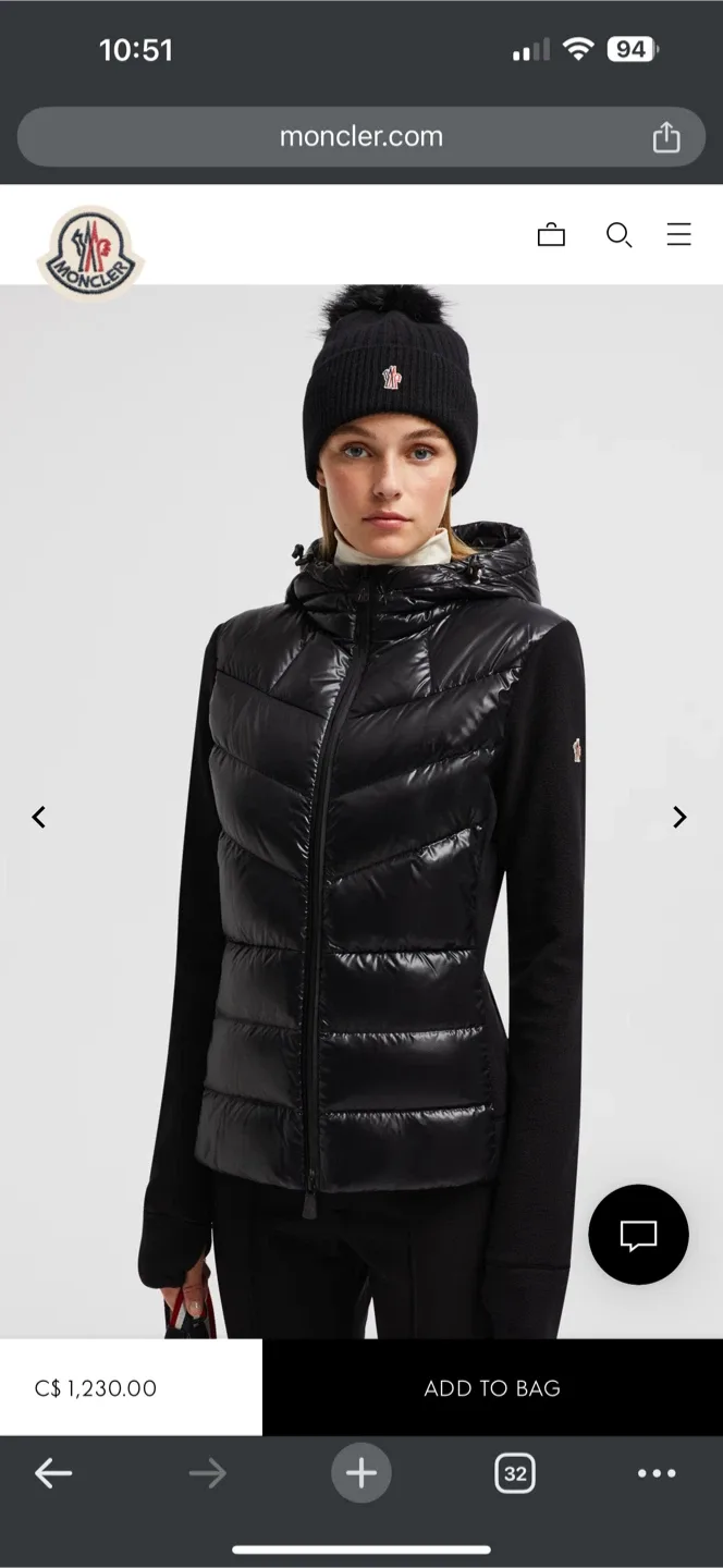 Moncler Grenoble padded fleece zip up jacket  medium image indicator(6)