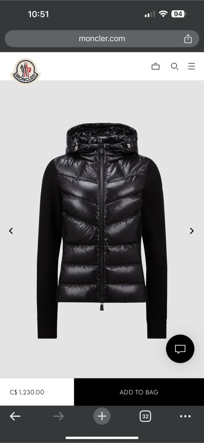 Moncler Grenoble padded fleece zip up jacket  medium image indicator(7)