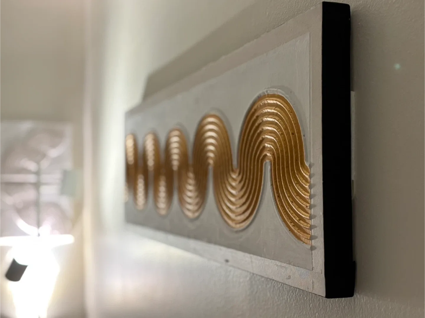 Gold Wave Wall Art textured art image indicator(2)