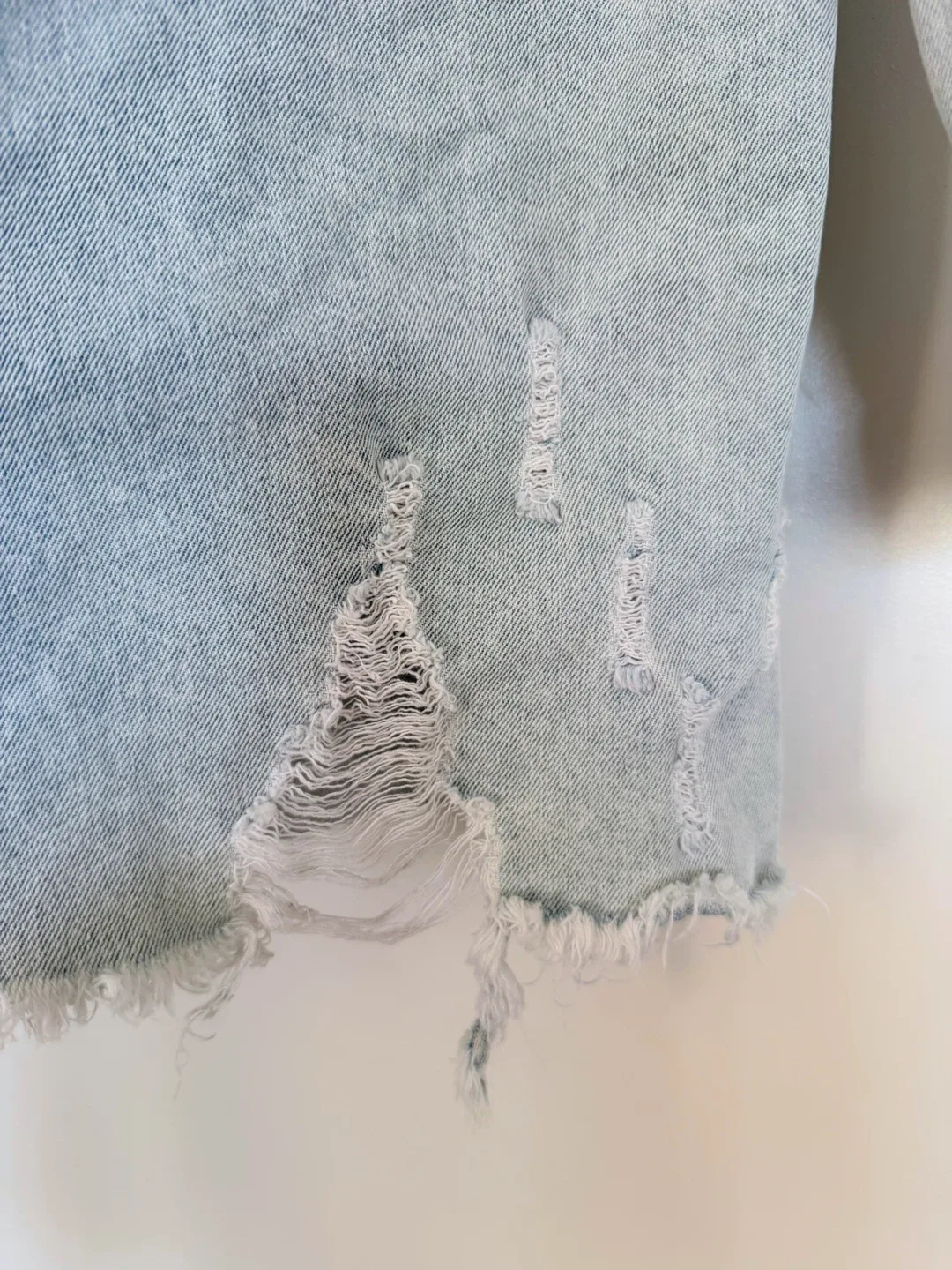 Light Wash, Distressed Denim Jacket image indicator(3)