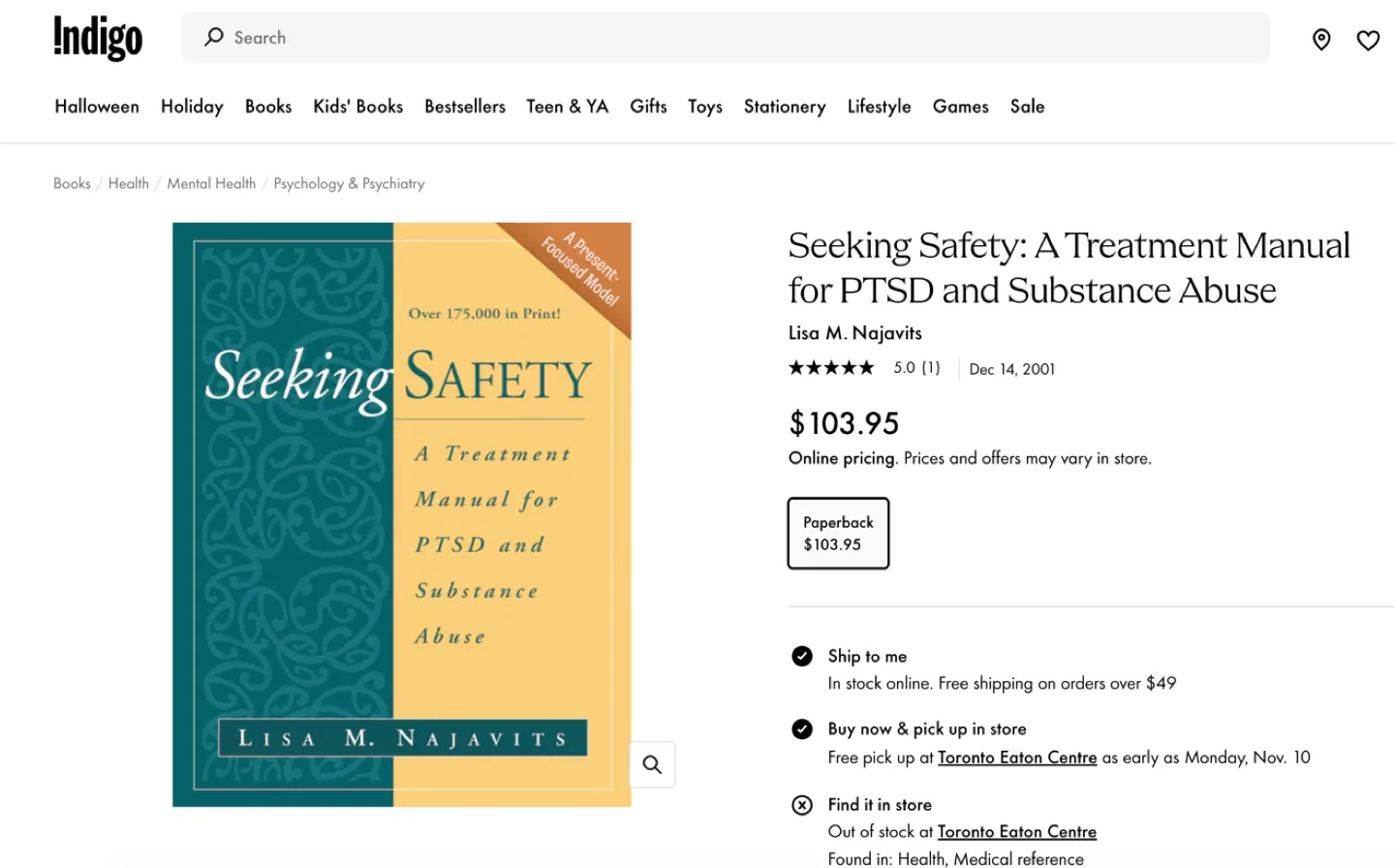Seeking Safety: PTSD & Substance Abuse Treatment Manual image indicator(4)
