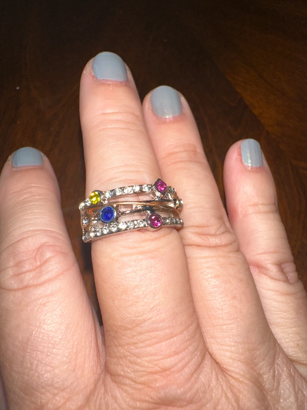 Ring with Colourful Gems - photo 2