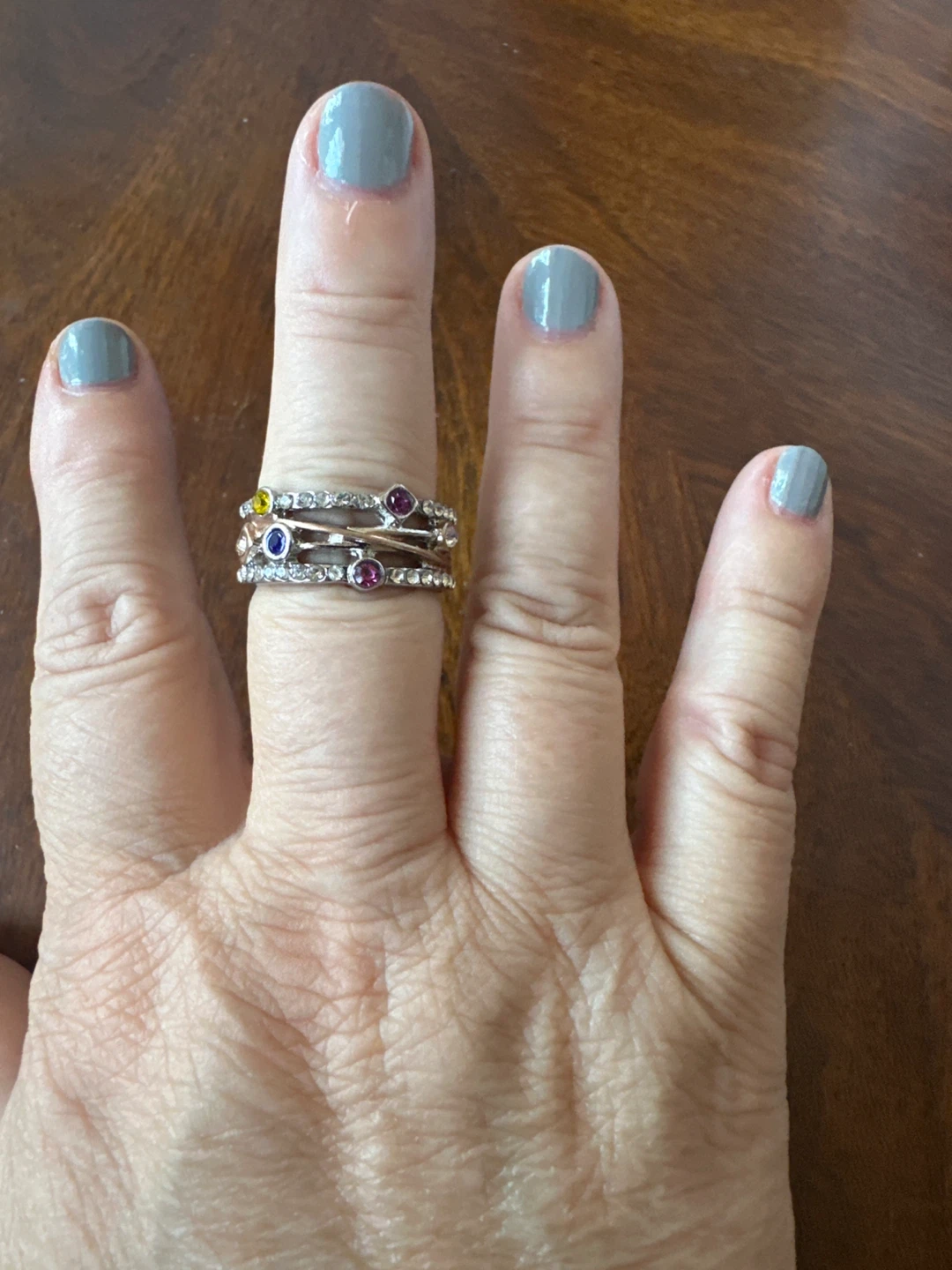 Ring with Colourful Gems