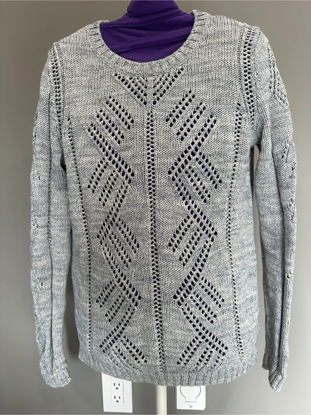 GAP Grey-Blue Knit Sweater - Size M - photo 2