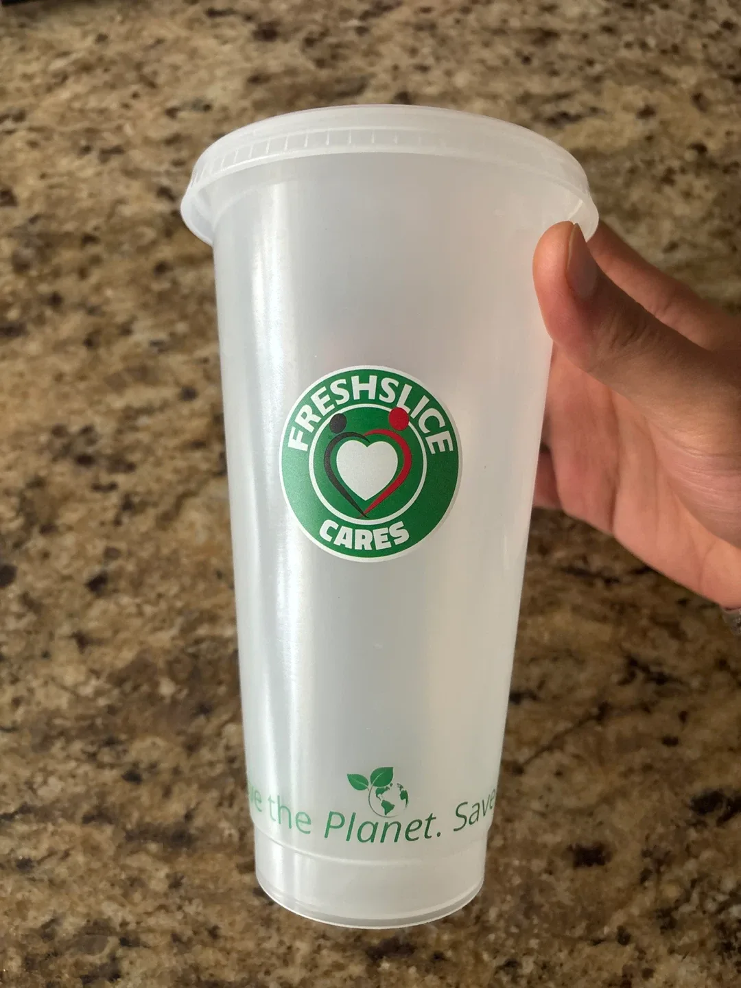 Freshslice Cares Plastic Cup
