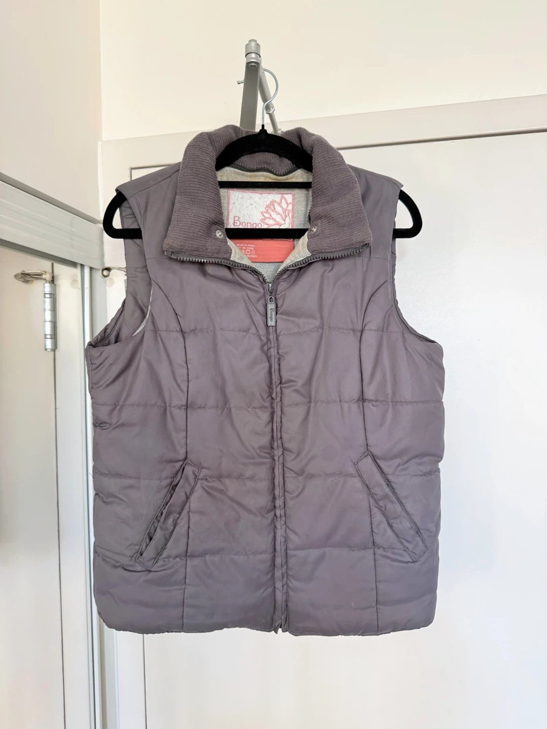 Grey Puffer Vest - Size M
