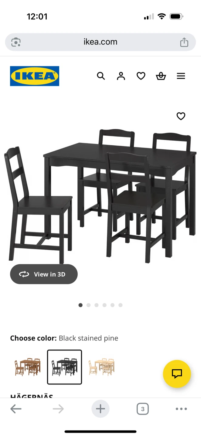 Ikea dining table and four chairs - photo 3