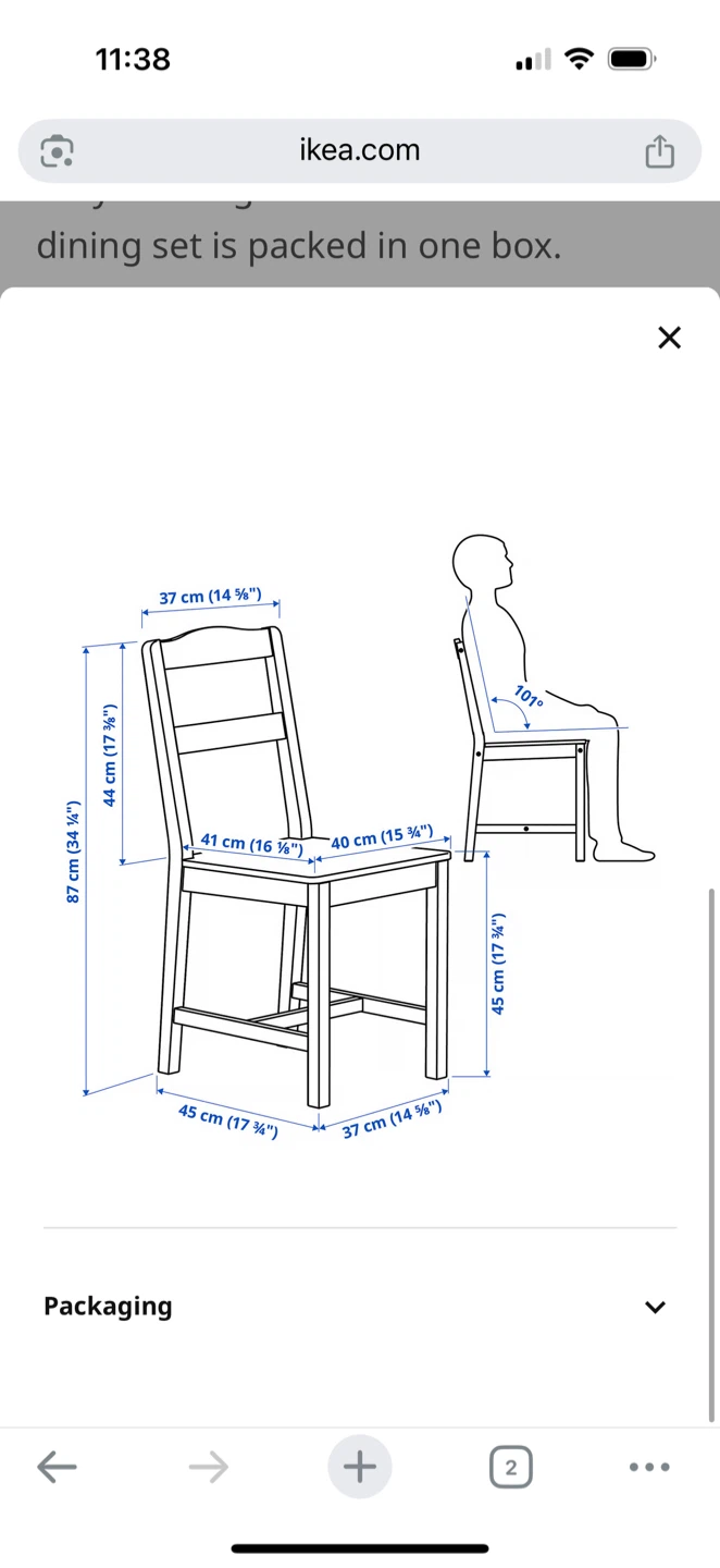 Ikea dining table and four chairs - photo 5