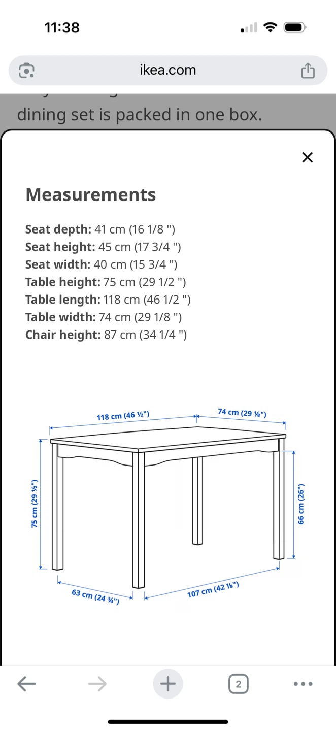 Ikea dining table and four chairs - photo 4