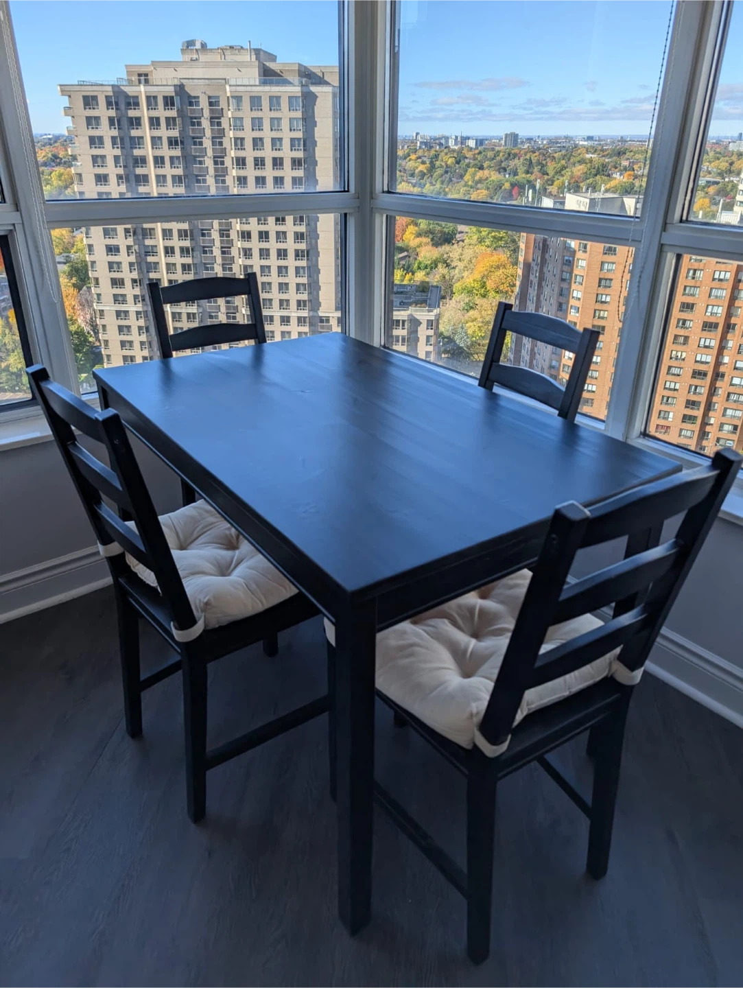 Ikea dining table and four chairs