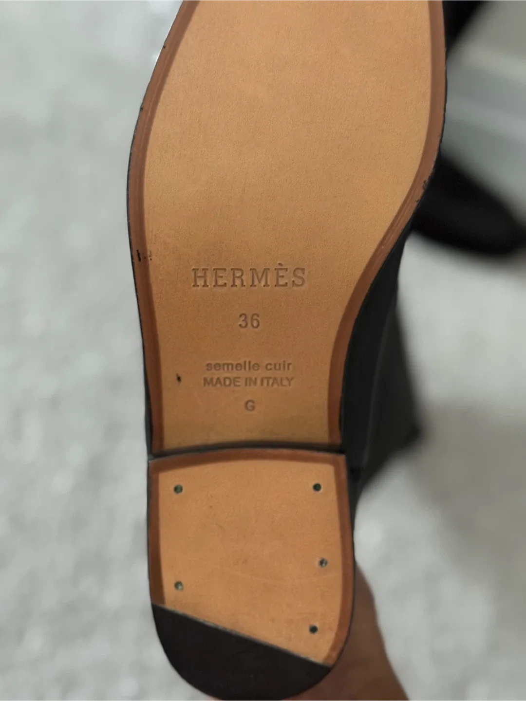 Authentic Hermès Black Leather Riding Boots - Size 36 image indicator(2)