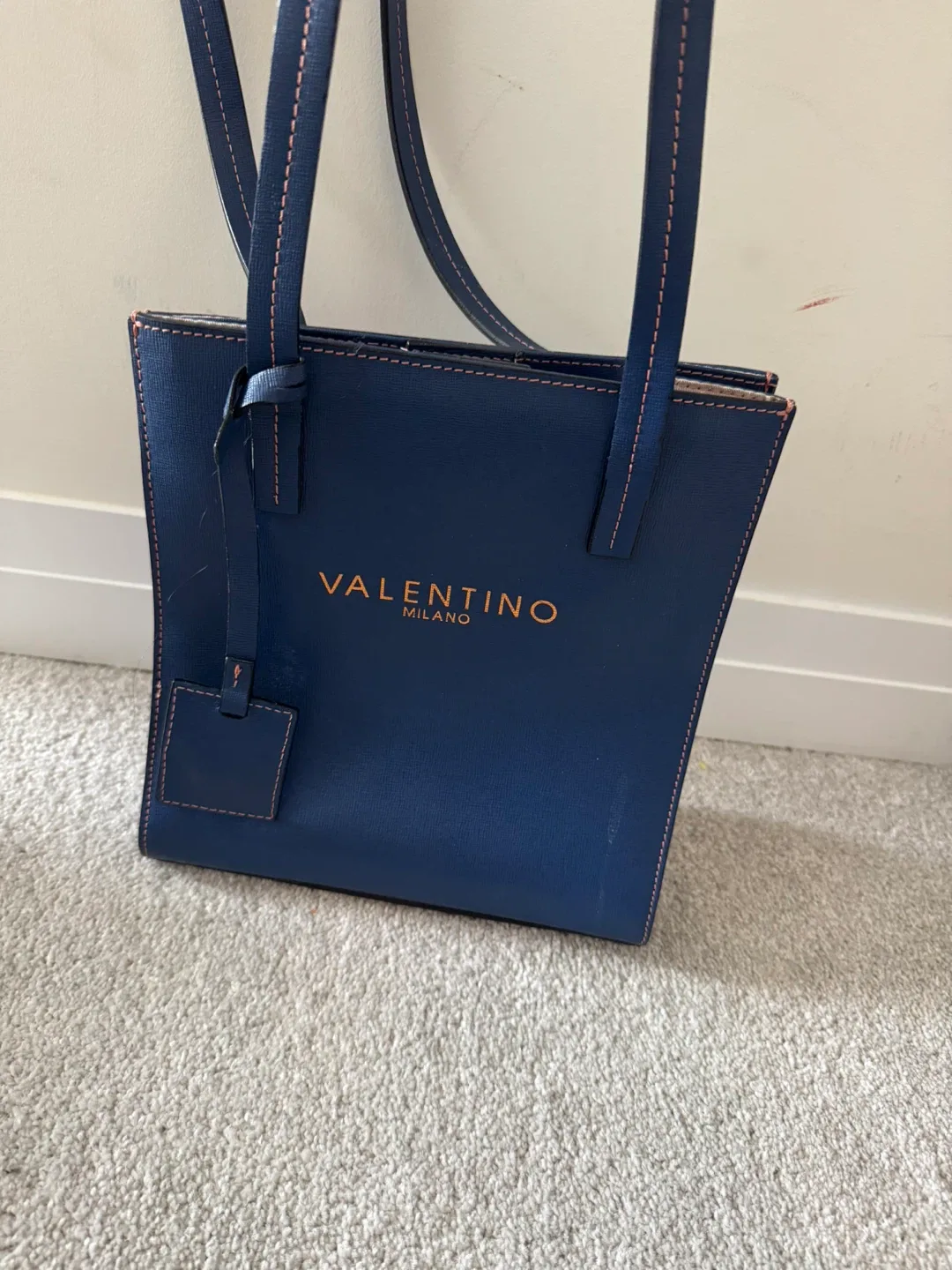 Valentino Milano Blue Tote Bag thumbnail