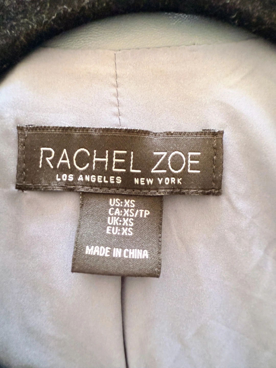 Rachel Zoe Blue Faux Leather Jacket - XS - photo 3